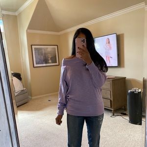 Lilac off the shoulder shirt